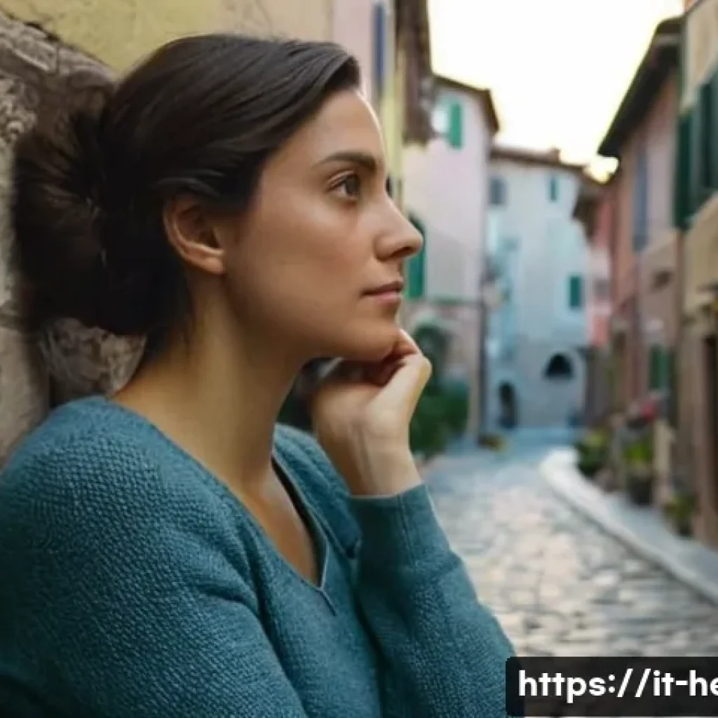 편두통 침술 치료 후기 - **Prompt: Journey to Serenity**
    "A candid, cinematic shot of an Italian woman in her late 30s, d...