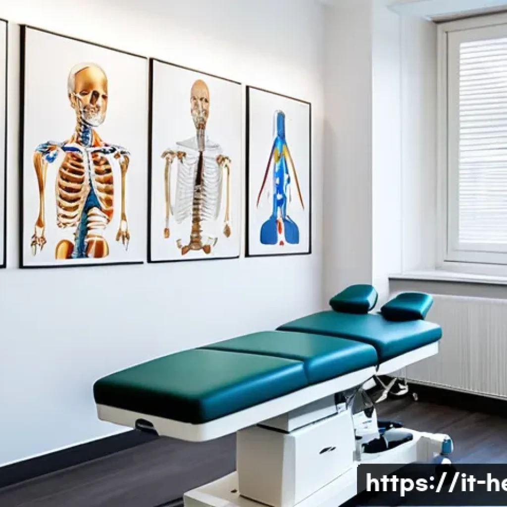 교통사고 후 추나요법 비용 분석 - A professional osteopath clinic in Milan, Italy, showing a modern treatment room with advanced manua...